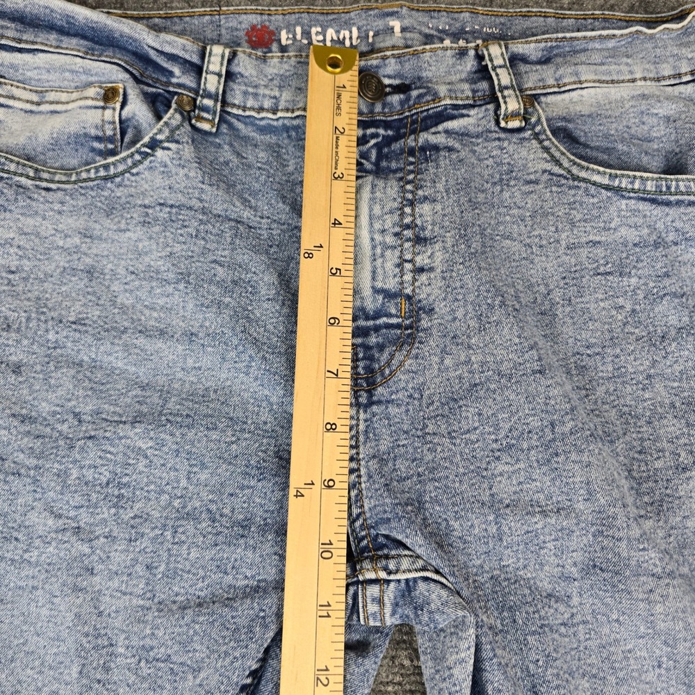 Element Mens Slim Fit Jeans Light Wash Acid Blue Denim Stretch Pants